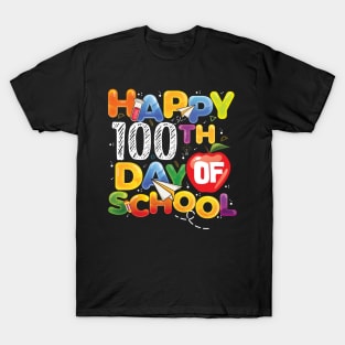 Funny Teachers Kids Child Happy 100 Days 100th day of school T-Shirt